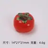 Brinquedo de Comida de Caqui Realista 3D Acessórios Criativos para Artesanato DIY Cola Cremosa Resina Peças Pequenas Materiais Atacado