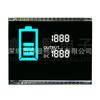 Fuente de alimentación para almacenamiento de energía en exteriores, pantalla LCD, código de segmento del fabricante, pantalla LCD monocromática, fondo negro personalizado, texto blanco, pantalla de código roto VA