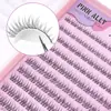 Pestañas Postizas Segmentadas Naturales, Estilo Cola de Pez Cat-Eye Fox, Estilo Cola de Pez para Maquillaje Natural Diario, Rizos de Cabello de Hada, Estilo Natural