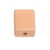 Macarrón acrílico color sólido rectangular cuentas sueltas agujero recto cuentas cuadradas lisas accesorios para pulsera DIY venta al por mayor