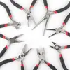 Mini Pinzas de 4.5 pulgadas con Dientes, Pinzas de Punta Fina, Pinzas Pequeñas de Punta Plana, Pinzas para Joyería, Pinzas de Punta Fina Extendidas sin Dientes