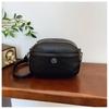 Bolsa Quadrada Pequena de Couro Macio Retrô Transfronteiriça, Simples e Versátil, Bolsa de Ombro Moderna, Luxo Leve, High-End, Bolsa de Mamãe Leve Multicamadas