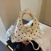 Bolsa de Laço com Bolinhas da Moda deste Ano para Mulheres 2026 Nova Moda Bolsa Transversal Elegante Versátil Bolsa de Ombro