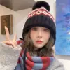 Gorro de Tricô de Inverno com Padrão Jacquard, Estilo Lei Feng, Proteção para as Orelhas, Estilo Étnico, Engrossado, Emagrecimento Facial, Aba Larga para Adulto, Topo Arredondado, para Ciclismo