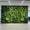 Decoración de pared de fondo anti-decoloración planta artificial pared pared de plantas verdes balcón flores falsas césped de plástico escaparate tienda decoración