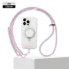 Ferragens texturizadas de alta qualidade com acabamento pintado, cordão de celular três em um, comprimento ajustável, adequado para uso no pulso e transpassado