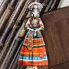 Ímãs de Geladeira de Madeira com Personagens de Tendência Nacional em Estoque, Lembranças Turísticas Criativas Apresentando 56 Grupos Étnicos, Designs de Imperador e Imperatriz, Venda por Atacado a Partir de Uma Peça