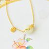 Pulsera Xi Fu Tong Pro de estilo chino, estilo marea nacional, en plata 925 con incrustaciones de jade hetiano, anillo Ping An, HTYH013