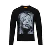 Camiseta de Manga Larga con Estampado Rock de Oso Mágico en la Calle, Estilo Moderno Retro Ligero Americano, Camiseta Básica Ajustada