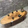 Mesa de Té de Madera de Alcanfor Talla de Raíz Madera Maciza Mesa de Café Pequeña Estilo Shaji B&B Sala de Estar Ventana Saliente Tatami Mesa Pequeña