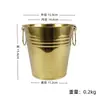 Balde de Gelo de Aço Inoxidável Bar Ktv Sacola Balde de Gelo para Cerveja Balde de Champagne Sacola para Exterior Balde Pequeno Balde de Gelo