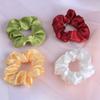 Goma para el pelo scrunchie vintage para mujer, Anillo de cerdo Bm rojo anudado, Banda para el pelo simple y elegante, Cuerda elástica para el pelo estilo Ins, Esponjoso