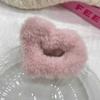 Horquilla de pelo de felpa con forma de corazón para otoño e invierno, pinza para el pelo en la parte posterior de la cabeza, pinza de agarre para mujer, pinza de tiburón peludo Advanced Sense, tocado