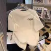 Camiseta para hombre juvenil blanca pura cuello redondo top estampado casual retro Top para pareja usar mismo estilo