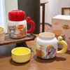 Taza de Agua Cerámica Tom y Jerry Taza de Chica Linda Taza para Oficinista Oficina Taza de Café de Aspecto Elegante