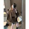 Moque Otoño Nuevo Estilo Coreano Diseño de Nicho Cuello Grande Holgada Chaqueta Cortavientos Abrigo Corto MQ1831