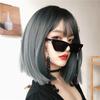 Lentes de Sol del Mismo Estilo de Jennie, Super Cool Retro Negros para Mujer de Moda Forma Cóncava Estilo Callejero Personalizados Gafas de Sol Cat Eye