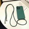Funda para iPhone 16 con sensación de piel líquida para Apple 15promax correa de hombro ajustable 13/14