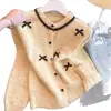 Suéter Cardigan de Punto Redondo Estilo Coreano Nueva Fragancia Pequeña para Mujer Otoño Invierno Cardigan Delgado de Manga Larga