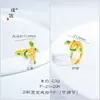 Tienda de oro con esmalte de oro brillante de 24 quilates color pupila lodo alrededor del anillo de serpiente este año de vida anillo de dedo índice de serpiente del zodíaco