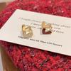 Francês Simples High-end Brincos de Amor de Dupla Face para Mulheres Design de Nicho Personalidade e Temperamento Luz Luxo Brincos Vermelhos Ancora