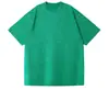 Camiseta de Algodón Lavada y Desgastada de Marca Americana de Moda Personalizada 230g Cuello Redondo Pulóver Manga Corta Top Holgado Camiseta Juvenil