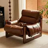 Sofá preguiçoso para uma pessoa sala de estar quarto retrô italiano casual designer luxo leve Cadeira sofá de Jersey poltrona reclinável