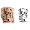 Tatuaje Temporal de Hierbas para Mitad de Espalda Pegatina Dragón Geisha Chhao Yun Pegatina de Tatuaje para Espalda Pegatina de Tatuaje Semi-Permanente de Jugo para Espalda