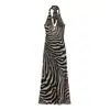 Comércio Exterior 2026 Verão Novo Estilo Europeu e Americano Moda Feminina Sexy Hot Girl Vestido de Alça Estampado 7837398