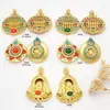 Esmalte Cloisonné Candado Ruyi Gota de Aceite Hueco Ábaco Candado Colgante de Joyería DIY Accesorios de Joyería Candado Baifuku Accesorios Colgantes