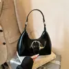 Bolso de Hombro Nuevo Estilo Coreano de Primavera, Bolso de Cuero con Cera de Aceite de Moda y Sencillo para Debajo del Brazo, Versátil para Viajes Diarios y Uso Diario, Bolso Tipo Empanada para Mujer