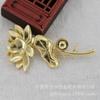 Broche Lótus Feito à Mão DIY Corpo Principal Grampo de Cabelo Broche Cobre com Preservação de Cor 35*64*8mm Estilo Antigo Material B3307