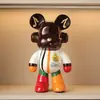30cm Urso Violento Celebridade da Internet Pintado à Mão Cofrinho Cerâmico Ornamento Decoração de Casa da Moda para TV e Armário de Vinho