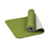 Esterilla de Yoga Bicolor de TPE, Antideslizante, Engrosada, para Deportes y Fitness, Equipo Auxiliar, Antideslizante, Amortiguadora, Silenciosa, Plegable