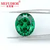Garneta de Ytrio y Aluminio Sintética Forma de Huevo YAG Piedra Suelta Esmeralda Verde Tsavorita Piedra Preciosa Facetada para Incrustación en Joyería