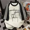 Camiseta Raglan com Design Nicho Retro Americano para Mulheres Verão 2026 Tendência Casual Solta Estilo College Top