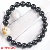 Pulsera de Ébano Natural, Raíz de Bodhi con Garra de Gato Linda, Nueva Tendencia Nacional Estilo Chino Joyería de Mano para Parejas Hombres y Mujeres