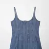 Estilo Retro Europeo y Americano Transfronterizo Z Nueva Moda Elegante Conjunto Retro de Mujer Vestido con Botones Delanteros 1337740