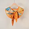 Chal Estilo Pintura al Óleo con Colgante de Perla, Chal Pequeño para Hombros para Mujer, Cuello Falso Decorativo de Anacardo de Alta Gama, Chaleco para Habitación con Aire Acondicionado