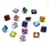 Pedras Soltas de Zircônia Quadrada Lapidada, Pedras Preciosas Sintéticas com Fundo Pontiagudo, Pedras Quadradas Lapidadas, Diamantes de Zircônia (CZ) no Atacado