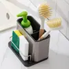 Suporte de hashi de aço inoxidável transfronteiriço, gaiola de hashi compartmentalizada para cozinha, porta-hashi multifuncional, porta-talheres com drenagem, suporte dois em um
