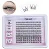 Diez filas de pestañas de gran capacidad ojos de zorro segmentadas demonio perezoso trilogía natural principiante gruesas pestañas postizas racimo individual