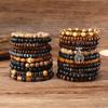 22 pulseras de aleación estilo retro nuevo estilo árbol de la vida amazon diy pulsera con cuentas de madera para hombre conchas de coco