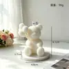 Vela Perfumada de Oso Globo Estilo Ins Vela con Forma de Osito de Peluche Regalo Navideño Fiesta de Cumpleaños Vela Aromática