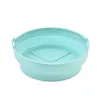 Bandeja de silicone para Air Fryer, grau alimentício, formato de renda, redonda, resistente a micro-ondas e forno de alta temperatura