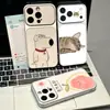 Adecuado para Apple para Transformar Instantáneamente en 18Promax Pareja Dibujos Animados Fruta Gato y Perro Fundas para Teléfono iPhone, Fundas Suaves y Duras, Personalización UV