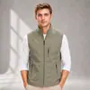 Nuevo chaleco de primavera y otoño para hombre, de múltiples bolsillos, talla grande para papás, adecuado para senderismo, negocios, pesca y viajes.