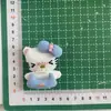 Nuevo Tejido a Cuadros con Lazo de Gatito Dulce Accesorios Broche Colgante Pasador Accesorios para Ropa