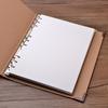 Refil para Caderno de Folhas Soltas B5 Kraft Papel Preto Cartão Álbum Páginas Internas Cartolina DIY Feita à Mão Páginas Internas para Caderno de 9 Furos