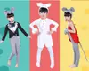 Disfraz de Gato y Ratón Nocturno para Niños Disfraz de Baile de Animales para Niños Disfraz de Actuación para Niños Disfraz de Gatito y Ratón